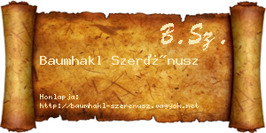 Baumhakl Szerénusz névjegykártya
